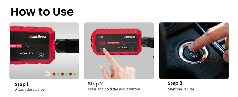 SuntNeew GC400 20000mAh Winter Savior Car Jump Starter Jumper Box Booster Power Bank Battery Charger High Capacity Portable & Versatile for Car Battery Emergency Light Charging Compact