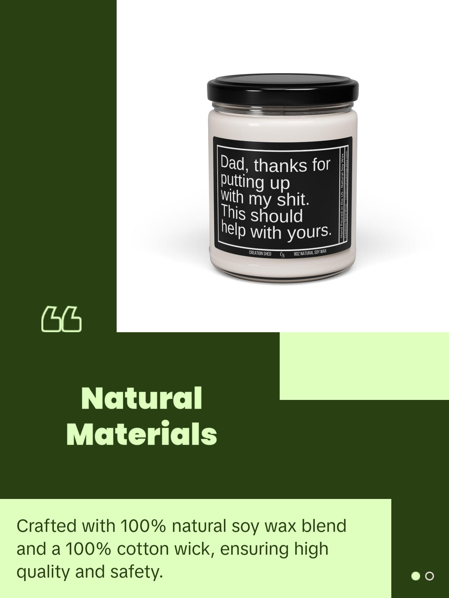 Fathers Day Gift, Funny Gift for Dad, Candle for Dad, Gag Gifts for Dad, Father's Day Gift from Daughter Son, Bonus Dad Gifts for Husband