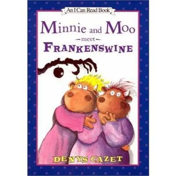 Used Hardcover Book - "Minnie and Moo Meet Frankenswine" (I Can Read!) by Denys Cazet, English Language Educational Reading Material