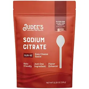 Judee's Gluten Free Sodium Citrate Powder - Cheese Sauce & Fondue Emulsifier - Molecular Gastronomy & Culinary, Sodium Citrate for Cooking - 11.25 Oz
