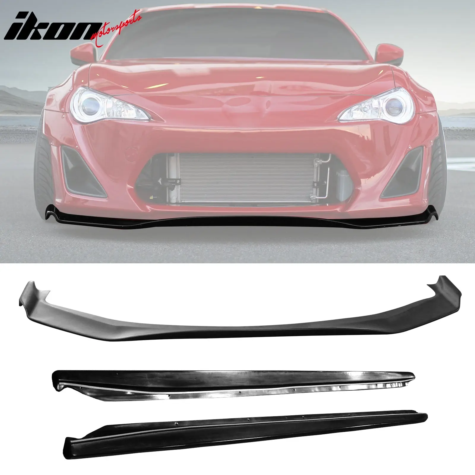 Side Skirts & Front Lip for Scion FR-S 2013-2016 GR Style PU Unpainted