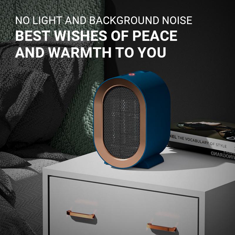 Mini Space Heater for Indoor Use Portable Desk Heater with PTC Ceramic Heating 1s Instant Heat 40°C Constant Temperature Tip-Over & Overheat Protection Quiet No Light Small Electric Heater for Office Bedroom Home