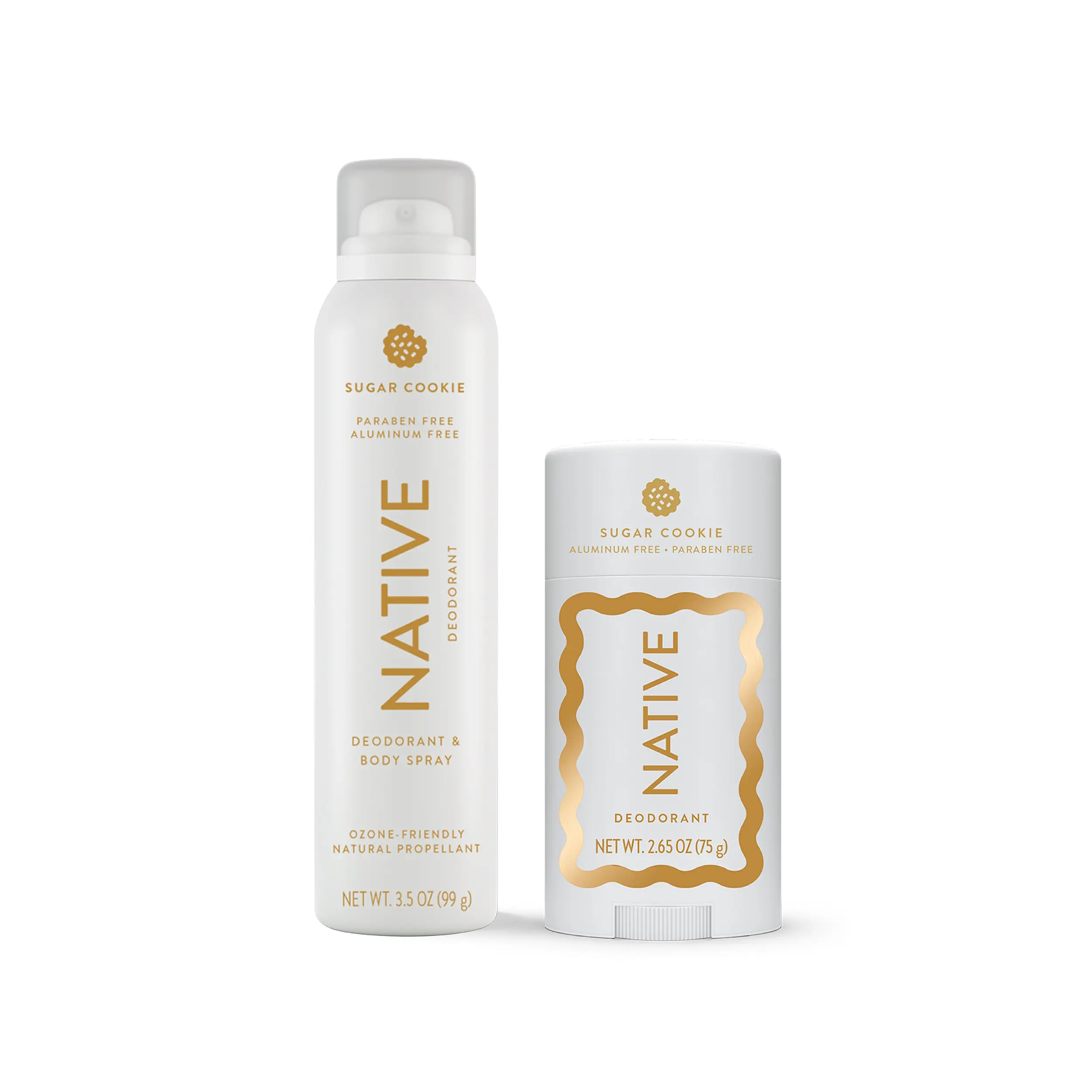 NATIVE Aluminum-Free Deodorant Set – Stick + Spray, 72HR Odor Protection Deodorant Personal Care Deodorant Body Care