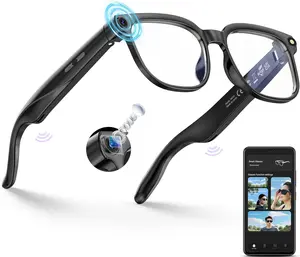 Smart AI Camera Glasses 8MP 1080P HD Video & Photo, Photochromic Lenses, Hands-Free Recording for Travel & Outdoor, Translation 160+ Languages, Bluetooth Wearable UV Protection