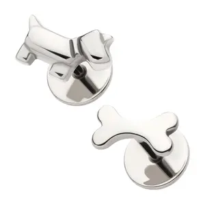 ComfyEarrings Dog & Bone Earrings – Perfect for Sensitive Ears – Flat-Back Posts, 316L Surgical-Grade Stainless Steel