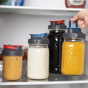 Soligt Mason Jar Lids, 4/6-Pack Wide/Regular Pour Spout Flip Cap Lids for Ball Brand Mason Jars, for Drinking Salad Dressing & Food Storage, Drink ware, Tumbler , not included Jars, Bpa Free Leakproof Kitchen Containers Utensils