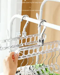 9-Hole Magic Hangers (3/5-Pack) | Triple Your Closet Space Instantly | 360° Rotating Closet Organizer | Heavy-Duty Dorm Essential for Cramped Spaces space-saving Swivel house