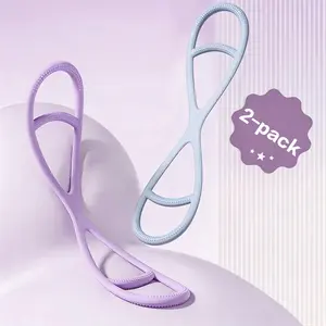 VibeGear Health 2-Pack Adjustable 8-Shaped Resistance Bands for Men & Women 15-20-30LB TPE Latex Free Arm Chest Expander Home Gym Yoga Workout Stretching Toning Equipment