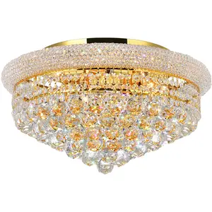 CWI Lighting Empire 8 Light 20 inch Gold Flush Mount Ceiling Light 8001C20G