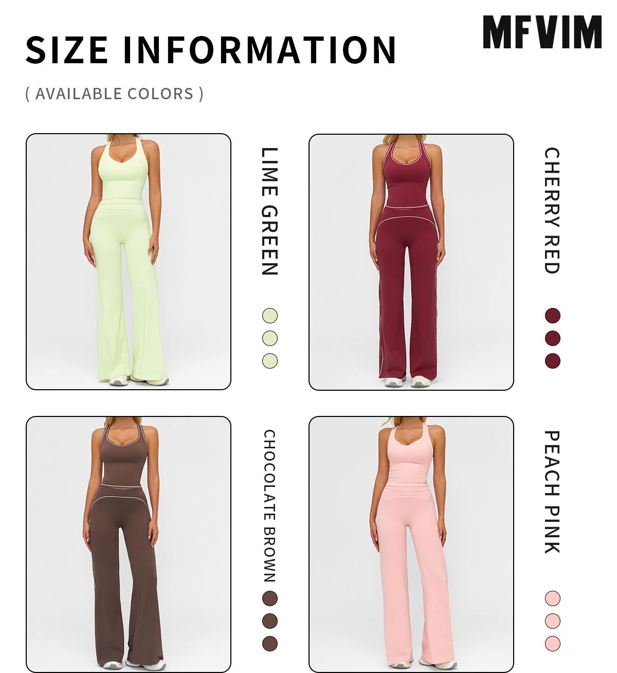 MFVIM Women's Sporty Tracksuit Set - Casual Two-Piece Athletic Wear, 78% Nylon 22% Spandex, Ideal for Gym & Daily Activities, H-Shaped Back Design, Bell-Bottom Pants SpringStatements