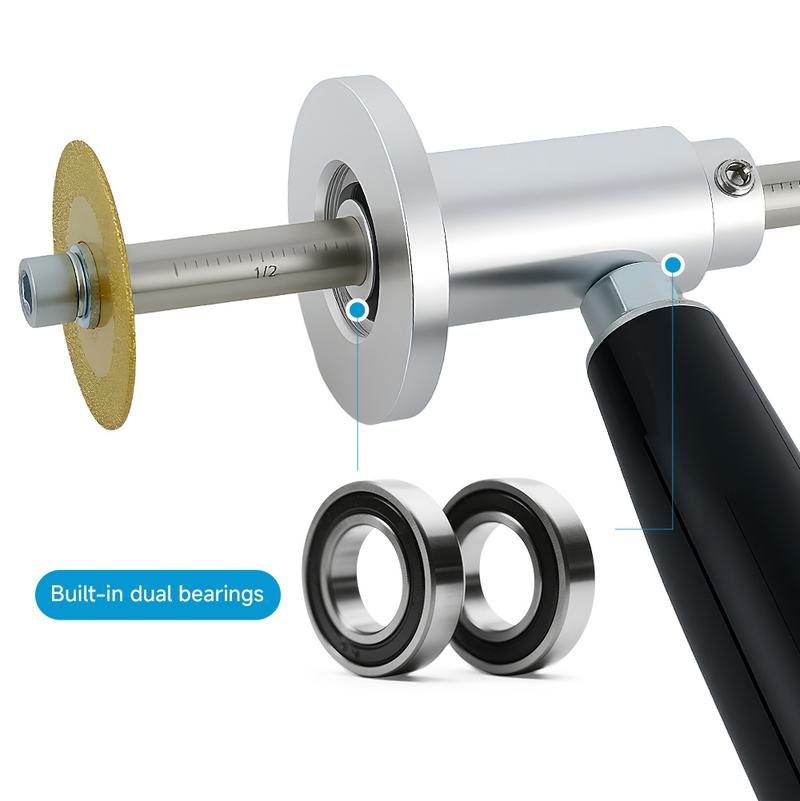 LOZLIN PVC Pipe Inside Cutter with Diamond Grit Cutting Wheel & 7 Inch Adjustable Depth 1/4 Inch Hex Shank Compatible with Impact Drivers and Drills