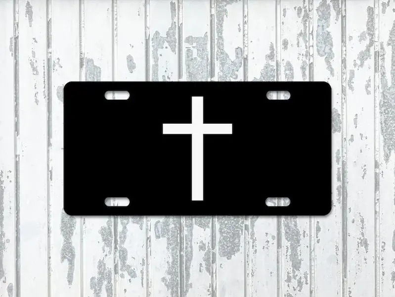 Christian Cross License Plate Novelty Vanity Plate Car Tag