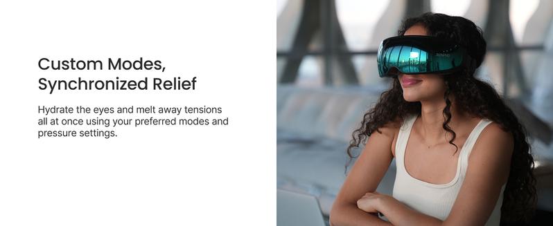 RENPHO Eyeris Caligo Eye Massager with Heat,Mist & Temple Massage, Relieves Migraines, Eye Strain & Dry Eyes, Adjustable Slidable Massagers, Bluetooth Music, Valentines Day Gift Choice for Man Women