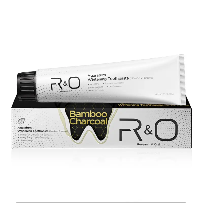R&O Advanced Charcoal Whitening Toothpaste - 30% Binchotan Charcoal + Amino Acid Complex, Hydroxyapatite Formula, Anti-Stain Technology, Non-Abrasive, Dental Grade (3.5oz)