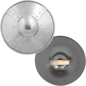 Medieval Warrior Buckler Shield 14 Gauge Steel Handmade Medieval Armour, 16 inches Overall Diameter
