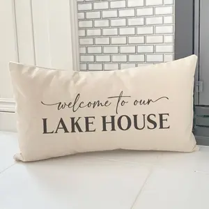 Welcome to our Lakehouse - 10 X 18 Rectangular Canvas Pillow