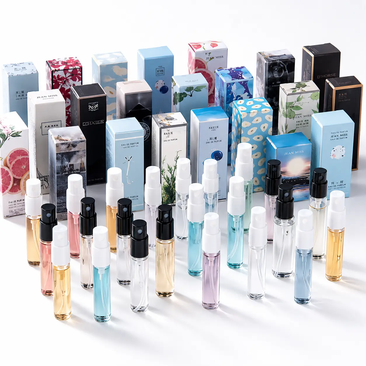 30 PCS Random Mini Perfume Set, Assorted Travel Size Fragrance Spray Vials, Floral Fruity Woody Musk Scents, Portable Scent Discovery Gift Set for Perfume Lovers sohochic