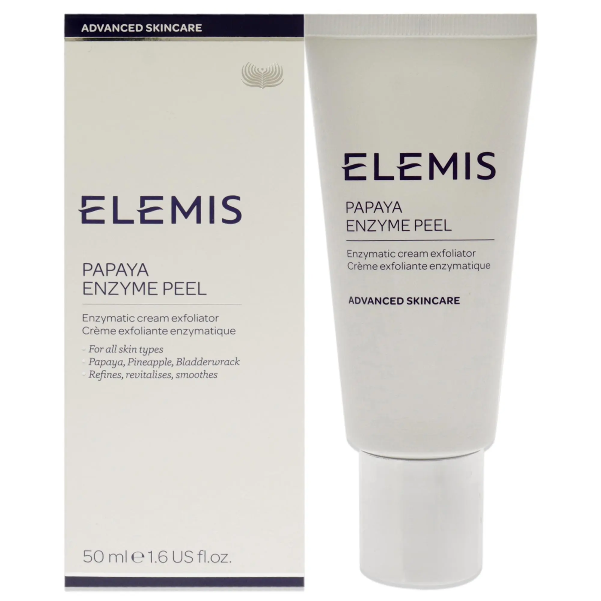 Elemis Papaya Enzyme Exfoliator Smooth Enzymatic Cream with Papaya Extract, Unisex All Skin Types Treatment - 1.6 oz
