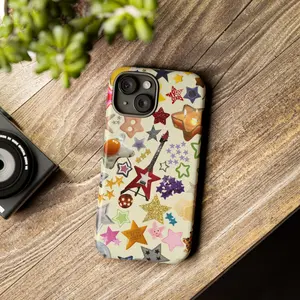 Colorful Star & Guitar Aesthetic Collage Phone Case for iPhone 17 16 15 14 13 12 11 Pro Max Samsung Galaxy S24 S23 Ultra.