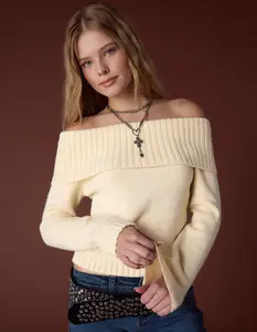 WEST OF MELROSE Off The Shoulder Womens Sweater