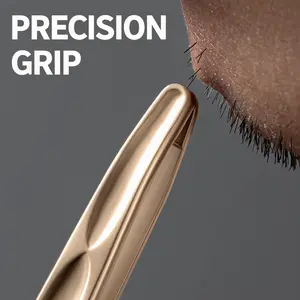 High-End Round Head Eyebrow and Facial Hair Tweezers with No Mark Grip Precision Trimming Tool for Easy Grooming Unisex Durable Beauty Tool for Women Men