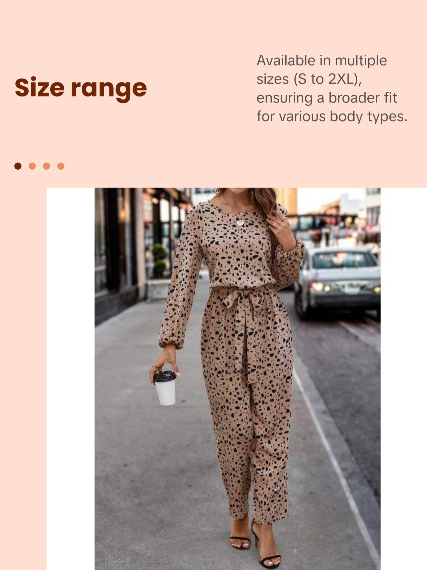 Leopard Tie Front Balloon Sleeve Jumpsuit