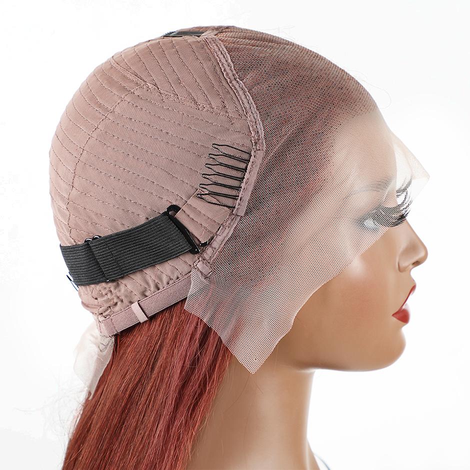 FORGIRL FOREVER #33 Reddish Brown Wig Pre Plucked 13x4 Straight Lace Front Wig For Women Silk Straight Human Hair Lace Frontal Wigs