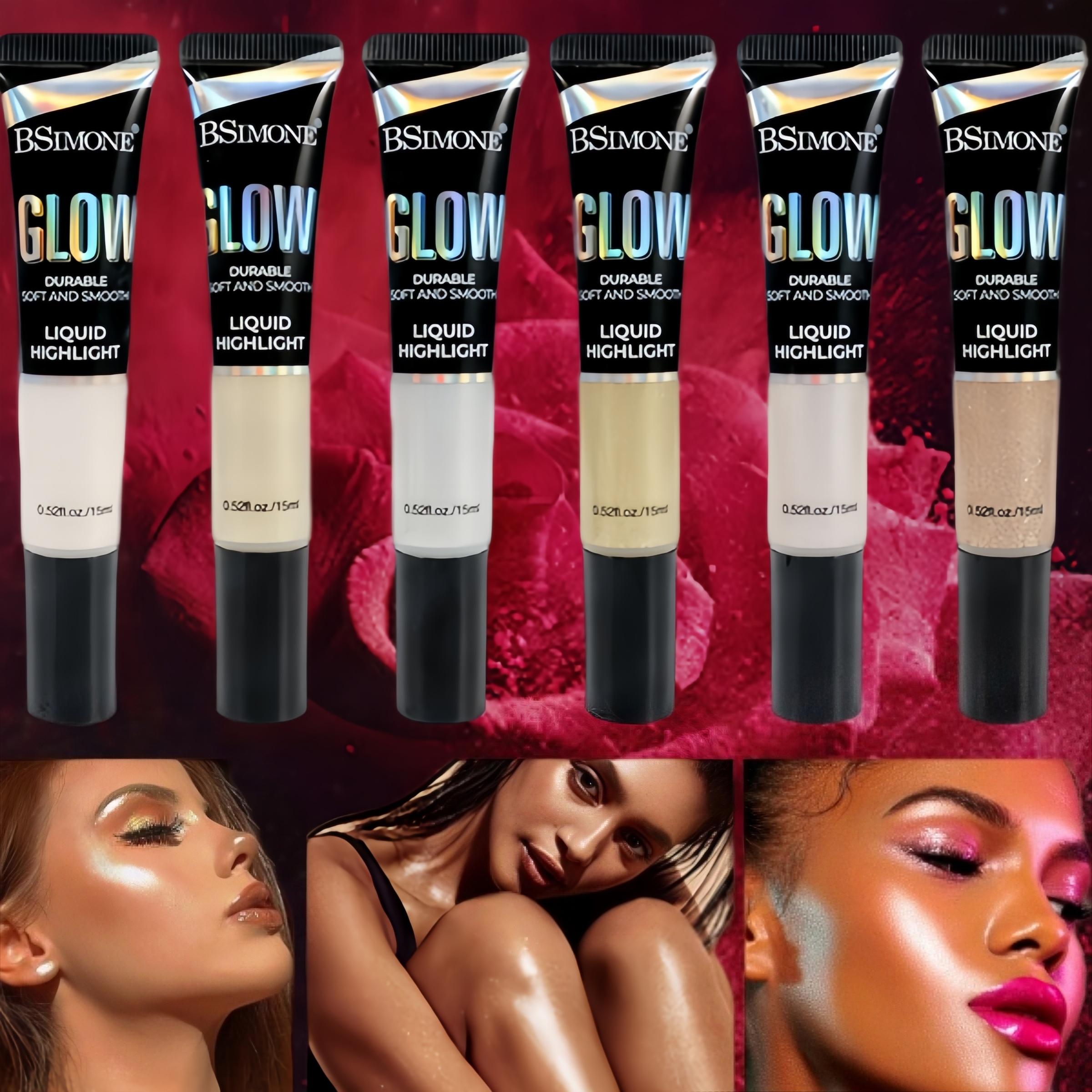 Liquid Highlighter Makeup, Natural Glow Face Body Highlighter Stick, Silky Smooth Light Liquid Luminizer, Long Lasting Highlight Face Illuminator Make up