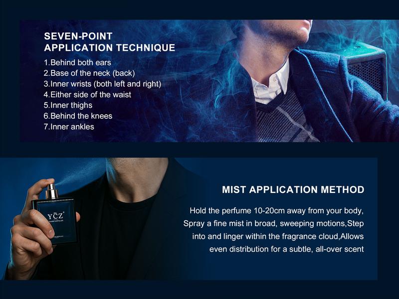 YCZ Midnight Marine Man Eau de Parfum(100ml/50ml) Aromatic Marine with Cinnamon & Pink Pepper Notes Long Lasting Gift EDP for Bold Confidence Fragrance Warmth