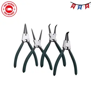 Snap Ring Pliers Set, 4pcs 7" Internal/External Circlip Pliers Kit