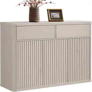 SICOTAS Buffet Cabinet with Storage - Storage Cabinet Sideboard with Doors & Shelves Accent Credenza Buffet Table with 2 Drawer Buffets & Sideboards for Living Room Dining Room Kitchen Entryway