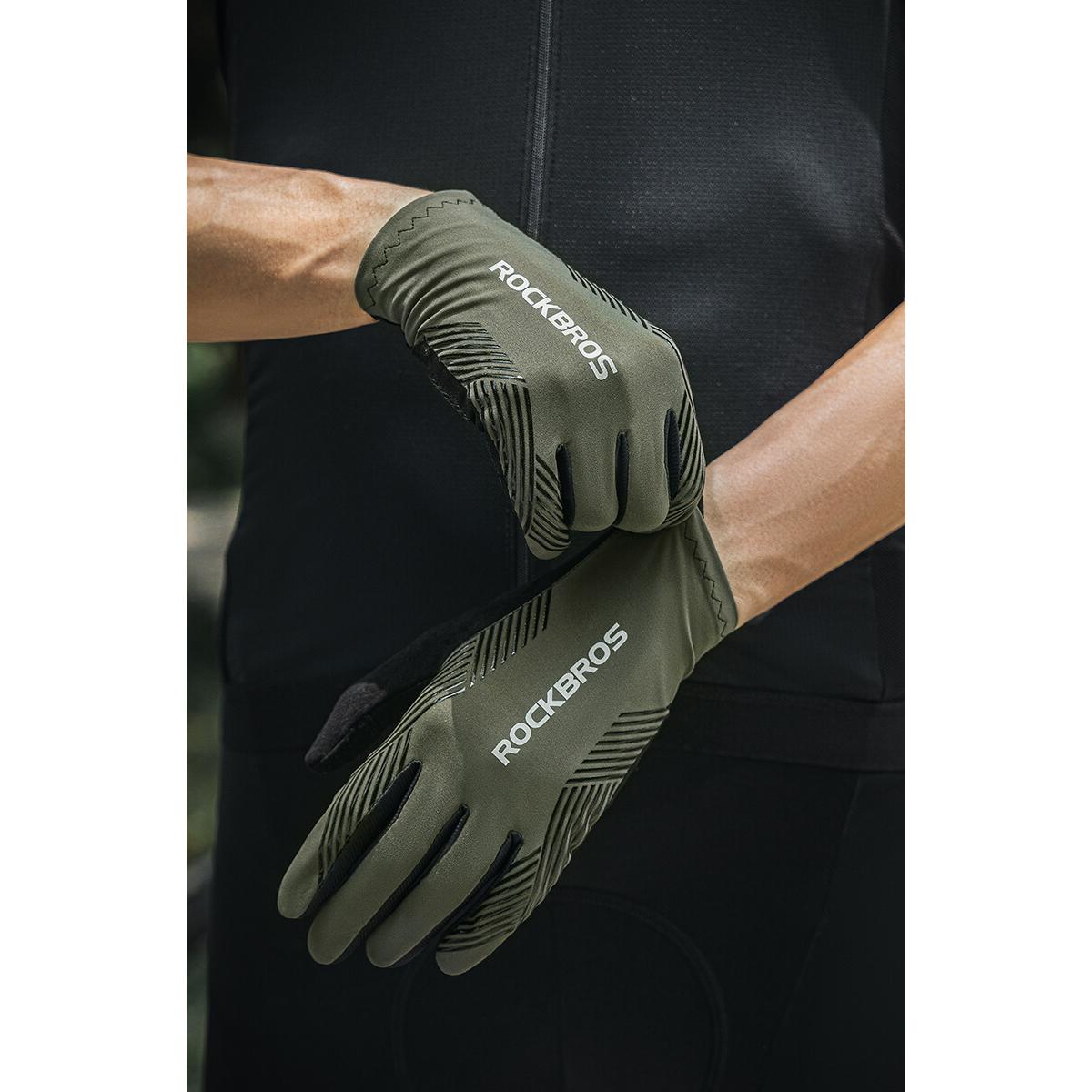 ROCKBROS Cycling Gloves Mountain Bike Gloves Anti-Slip Full Finger Bike Gloves SBR Pad Shock-Absorbing MTB Road Bike Gloves for Riding Running Hiking Outdoor Sports ROCKBROS Cycling Gloves Mountain Bike Gloves Anti-Slip Full Finger Bike Gloves SBR Pad Shock-Absorbing MTB Road Bike Gloves for Riding Running Hiking Outdoor Sports