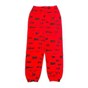 Spider Worldwide AOP Logo Sweatpants Red Black