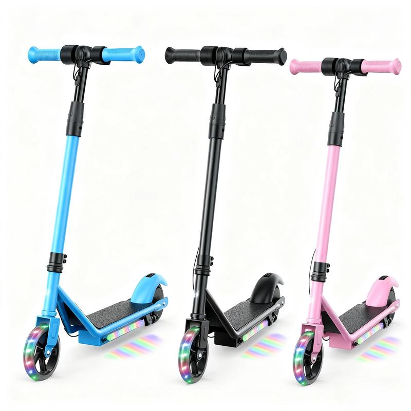 【Christmas Sale】 Electric Scooter for Kids- Aluminum Alloy Frame, 12 Mph & 9 Miles Range , 150W/200W Motor, Lightweight 20 lb, LED Lights & Electronic Brakes, Kids Foldable Electric Scooter for Kids
