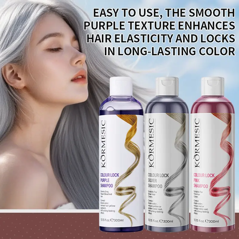 Color-Lock Purple Shampoo, Smooth & Nourishing, Anti-Brass Tone for Blonde Silver Hair, Family Size