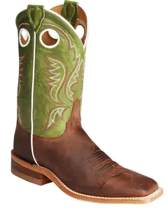 Justin Men's Bent Rail Cognac Western Boot Broad Square Toe - Br307