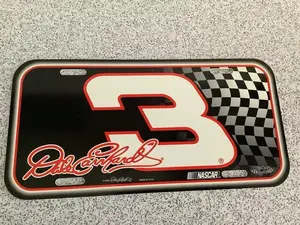 Wincraft 2000 Dale Earnhardt #3 Vintage Plastic License Plate, Vanity Car License Plate, Car Accessories, New Car Gift