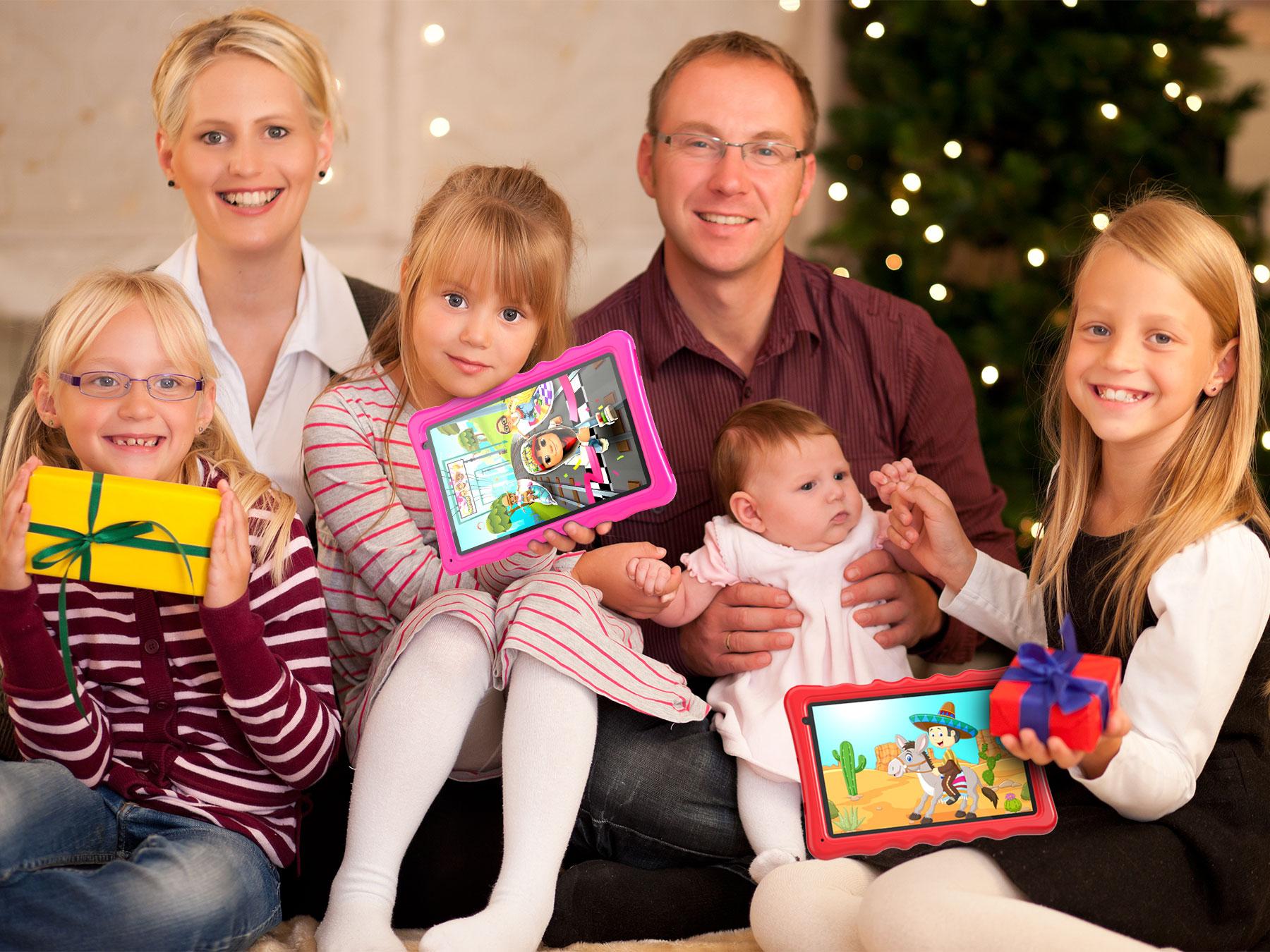 BYYBUO Kids Tablet, Toddler Tablets with Shockproof Protective Case, Parental Control, Dual Camera, Bluetooth, WiFi, 10.1 inch Android 13 Tablet for Kids