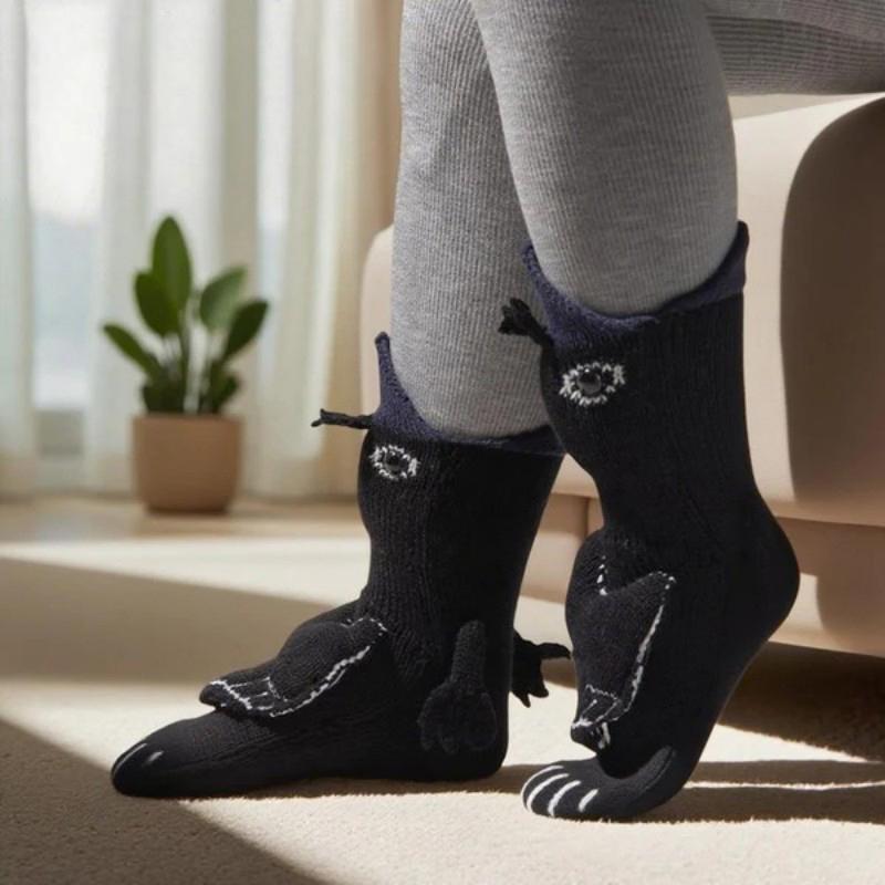 Fun Knit Animal Socks - Winter Warm Floor Socks Creative Gift for Friends Unisex Socks Christmas Holiday Gift Womenswear Bridal Ultra Soft Cotton Blend