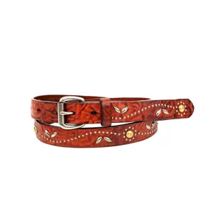 Floral Breeze Leather Belt