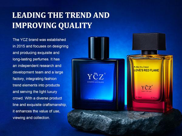 YCZ Men's Cologne 2-Piece Set Marine & Passionate Love 50ml Each Unisex Perfume Duo for All Occasions Long-Lasting Wear Cruelty-Free & Vegan Fragrance Pack Carefully Picked Scents Elegant Scent