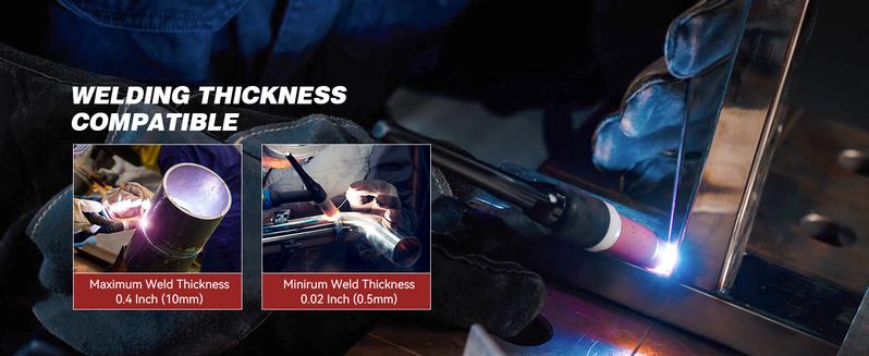 ARCCAPTAIN DC 5 In 1 TIG Welder With Pulse, 200Amp DC 5 In 1 HF/Lift/Pulse/Spot TIG & Stick, 110v/220v Dual Voltage LED Digital Display MultiProcess TIG Welding Machine with 2T/4T TIG200P