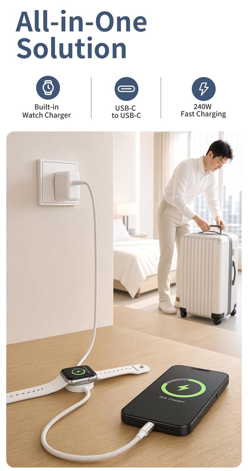 USB-C travel charger feature