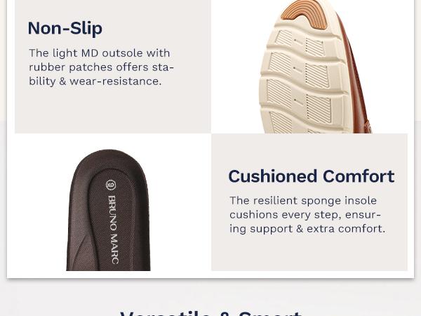 BRUNO MARC Men's Casual Dress Shoes Slip-on Lightweight Penny Loafers EZFlex GlideBreeze SpringStatements Supple PU Upper Comfortable & Versatile Footwear