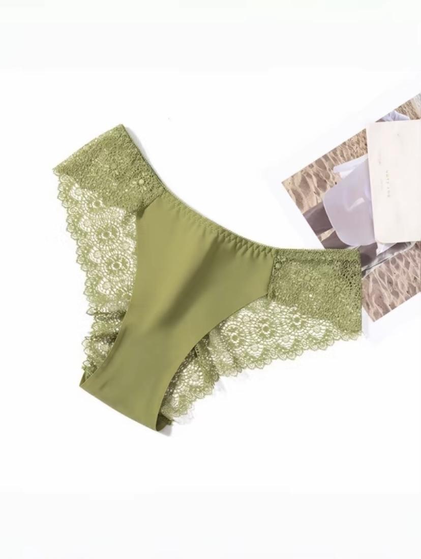 Women's Contrast Lace Panty, Lady Tight Fit SoftElegance Comfy Basic Breathable Knicker for DailyWear, Underwear for Al Seasons, WomenswearCasual Comfy Panties,Breathable Underpants  Seamless High Waist G-String Thongs innersy woman