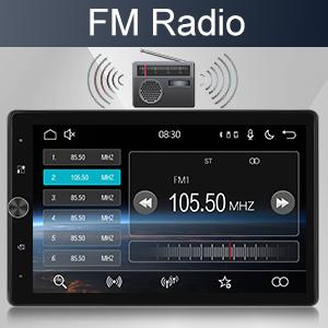 10.4'' Single Din Car Radio with Wired Carplay Android Auto, HD Vertical Rotatable Touch Screen with Bluetooth/USB/FM /Mirror Link Backup Camera