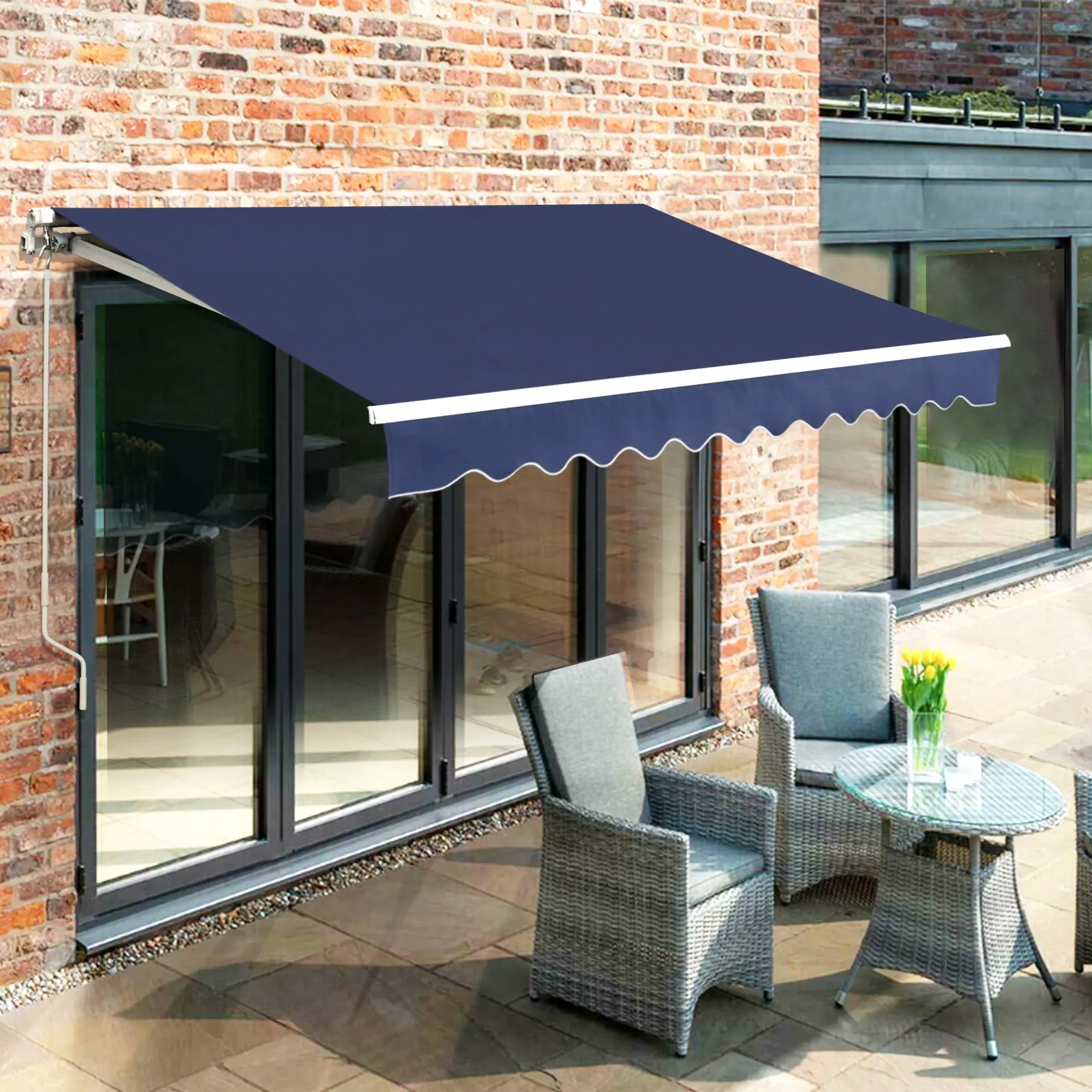 Retractable Awning Replacement - UV Protection Outdoor Shade Canopy, Retractable Parasols, Canopies & Shade (0810|1210|1308) for Patio Furniture, Patio Sunshade Canopy, Uv Protection Parasols, Canopies & Shade