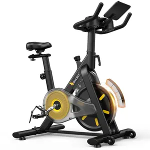 OWLSKY Magnetic Exercise Bike with Bluetooth | Smart Fitness Cycle Compatible with Zwift & Kinomap, 300LBS Capacity, Quiet Stationary Bike for Home Gym
