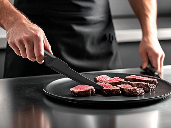 ASETY 15PCS Cyberpunk Knife Set from Future Kitchen Knife Set with Built-in Knife Sharpener Block, Stainless Steel Knife Block Set, Dishwasher Safe Mordern Knife Set, Elegant Box for gift Lightweight Sturdy