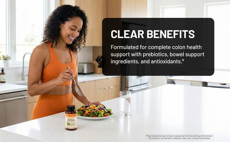 NatureWise Total Colon Care - Herbal Cleanse - For Digestion Support - Debloat Supplement -  With Prebiotics, Botanicals, & Antioxidants - for Regular Bowel Movement, Digestion, Gut Health - Vegan, Gluten-Free, Non-GMO